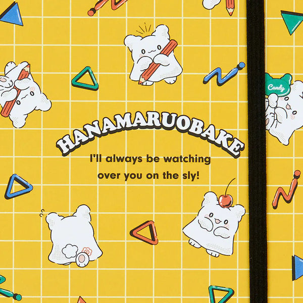 Hanamaruobake Checkered B7 Lined Notebook (Elastic Closure)