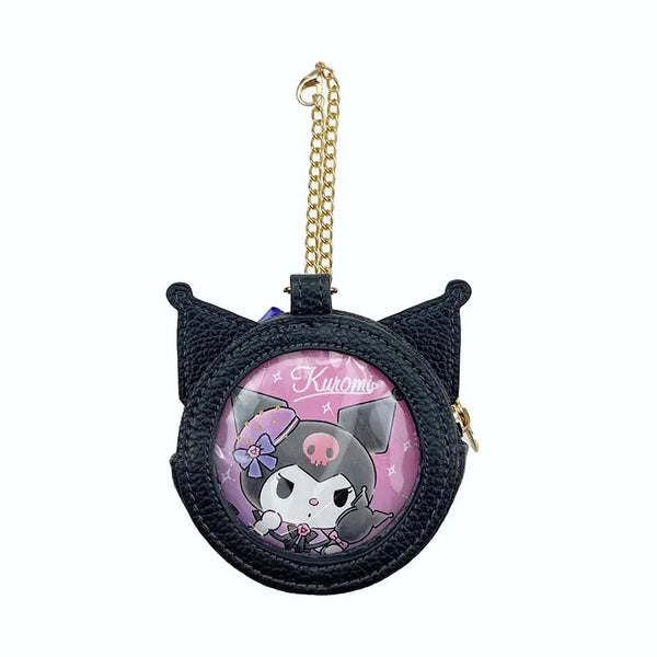 Kuromi Bow Mirror with Pouch