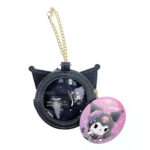 Kuromi Bow Mirror with Pouch