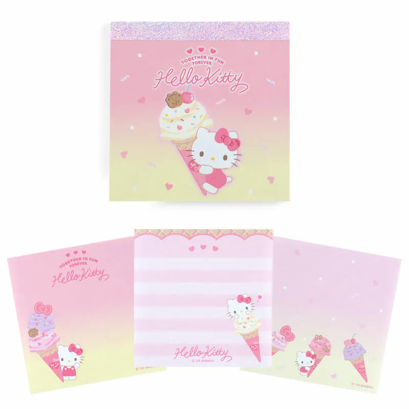 Sanrio Characters Ice Cream Square Memo Pad