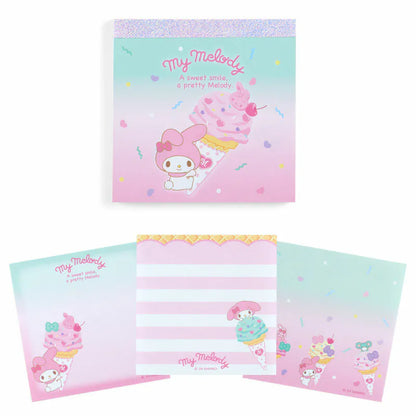 Sanrio Characters Ice Cream Square Memo Pad