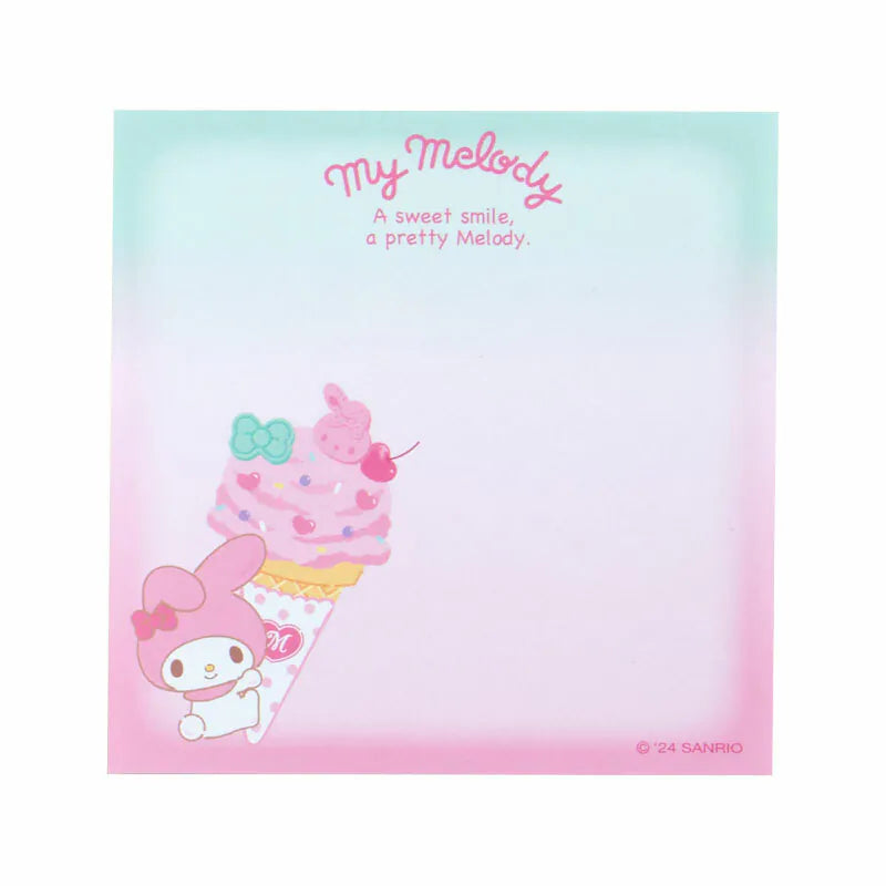 Sanrio Characters Ice Cream Square Memo Pad