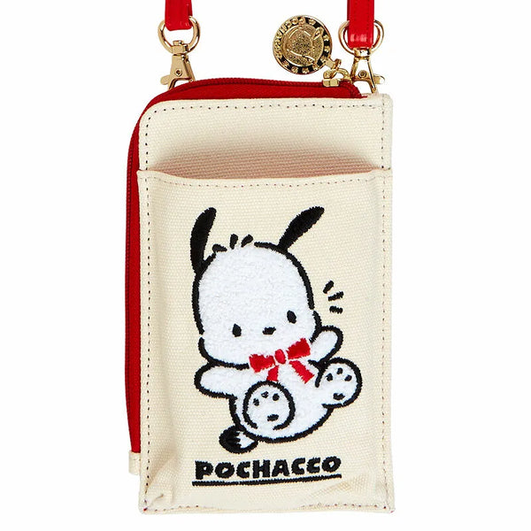 Pochacco 35th Anniversary Crossbody Phone Bag (Red Ribbon)