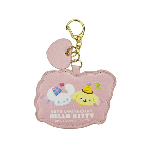 Hello Kitty 50th Anniversary Pink Gingham D-Cut Keyring Blind Box