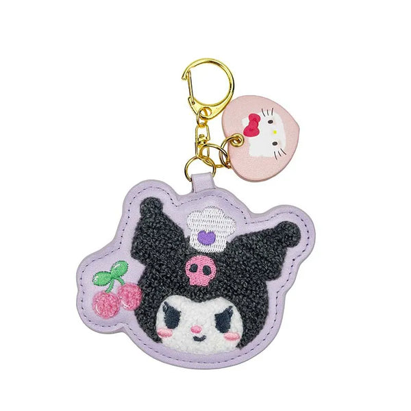 Hello Kitty 50th Anniversary Pink Gingham D-Cut Keyring Blind Box