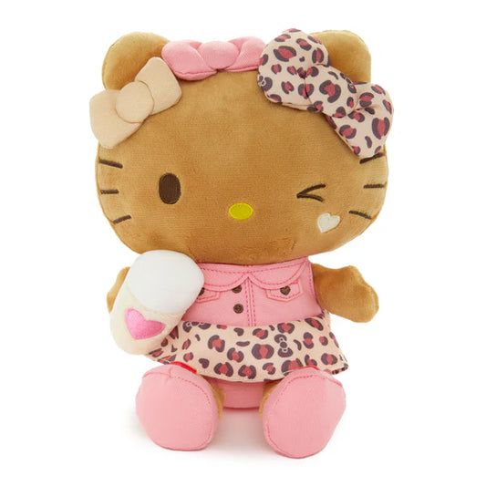 Hello Kitty Leopard Coffee Suntan Plush