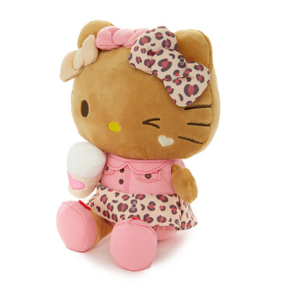 Hello Kitty Leopard Coffee Suntan Plush