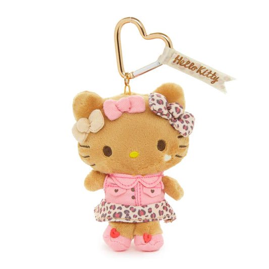 Hello Kitty Leopard Coffee Suntan Mascot Clip On