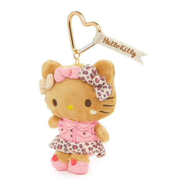 Hello Kitty Leopard Coffee Suntan Mascot Clip On
