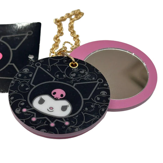 Kuromi Silhouette Slide Mirror with Keychain