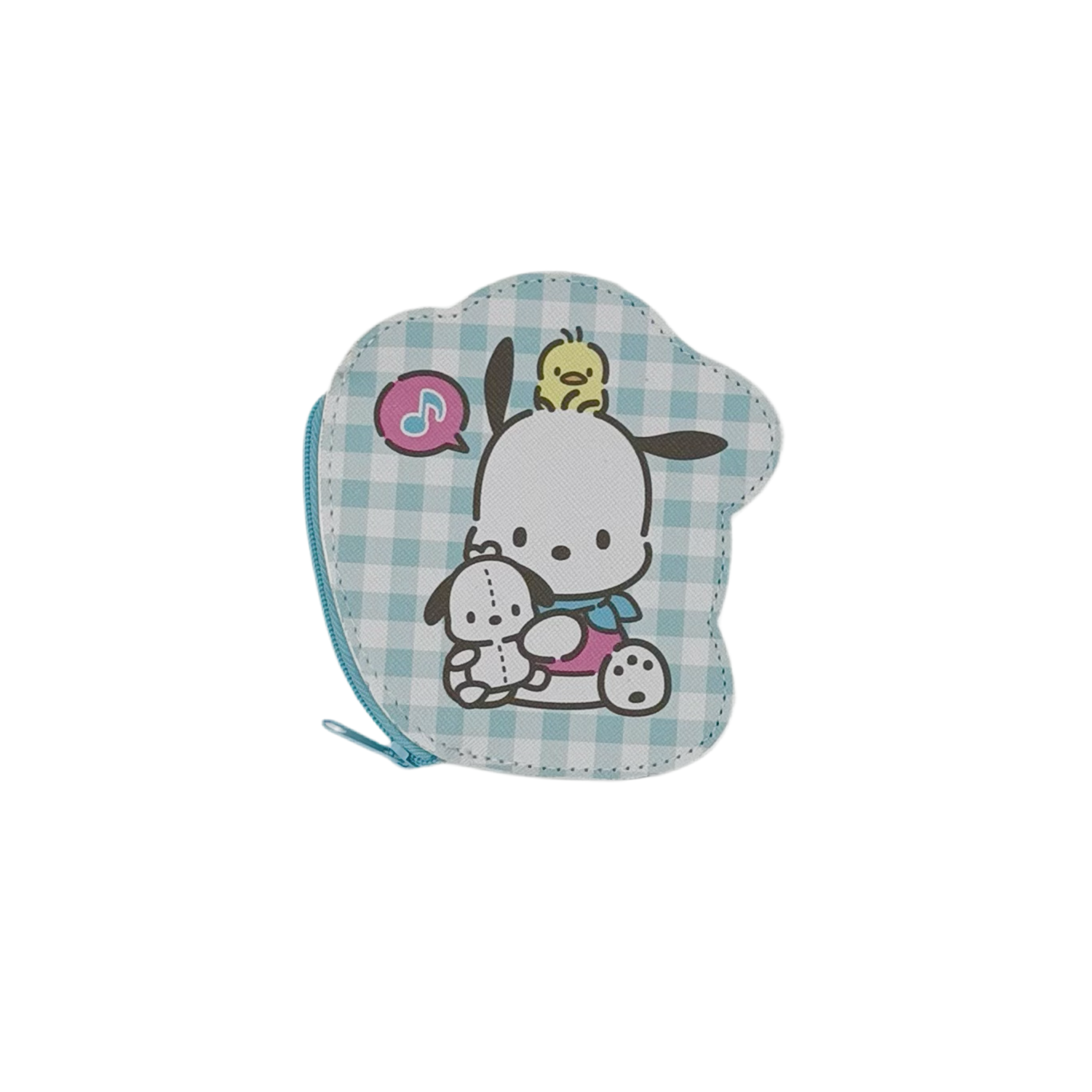 Pochacco Pastel Check Diecut Coin Purse
