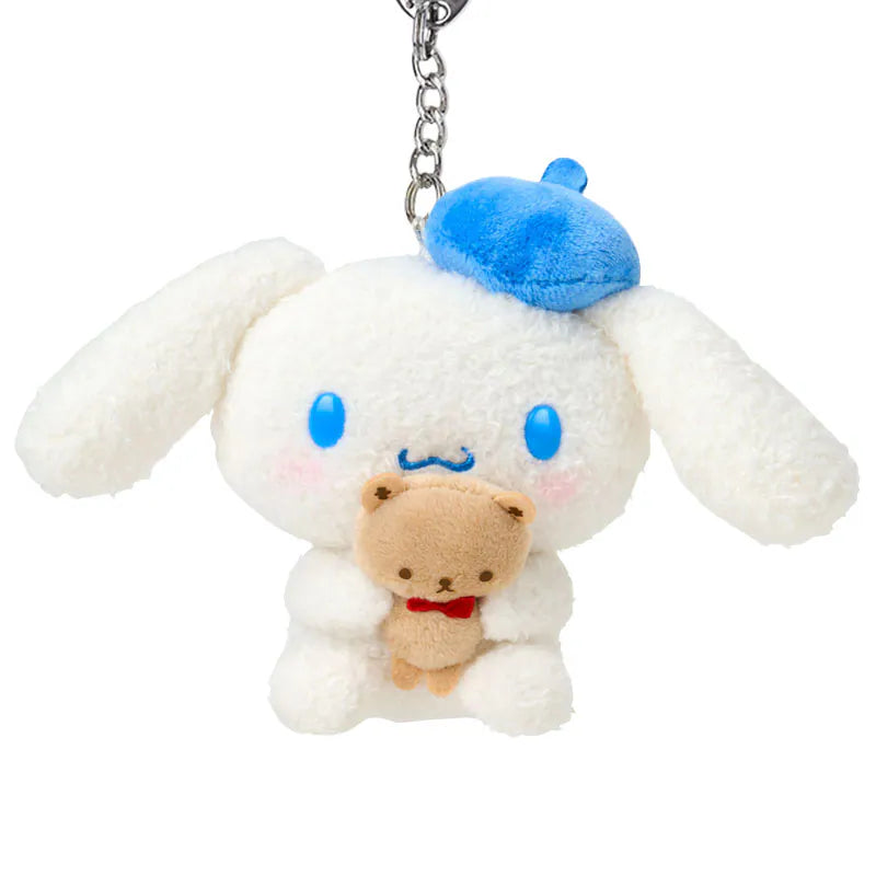 Cinnamoroll Bear Beret Keychain with Mascot