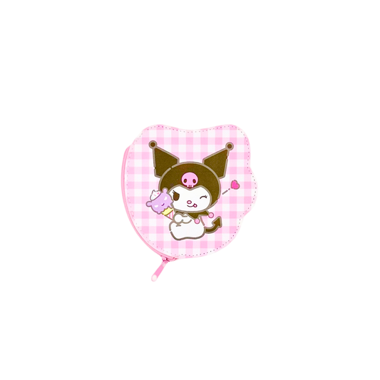 Kuromi Pastel Check Diecut Coin Purse
