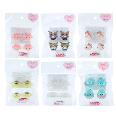 Sanrio Characters Iridescent Mini Hair Clip 4-pc Set