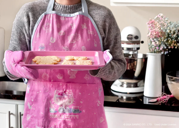 Hello Kitty 50th Anniversary Adult Apron and Oven Mitt Set