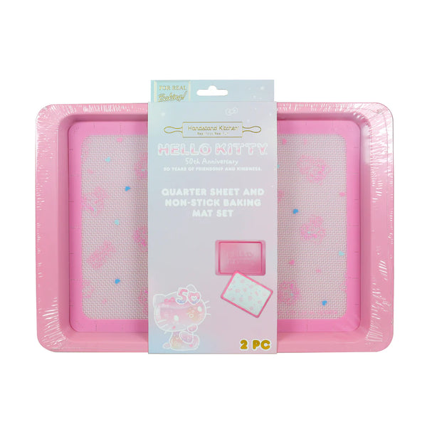 Hello Kitty 50th Anniversary Quarter Sheet and Baking Mat Set