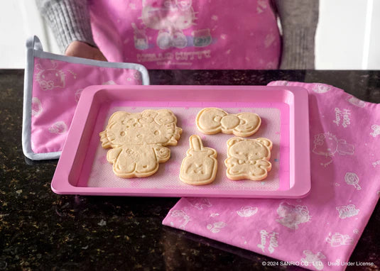 Hello Kitty 50th Anniversary Kitchen Towel and Potholder Set