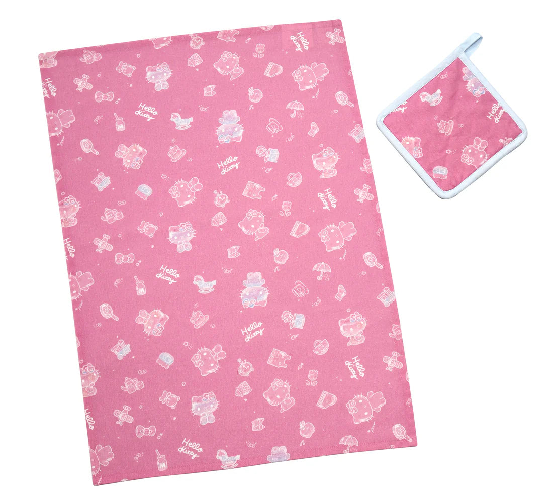Hello Kitty Kitchen Towel and Potholder