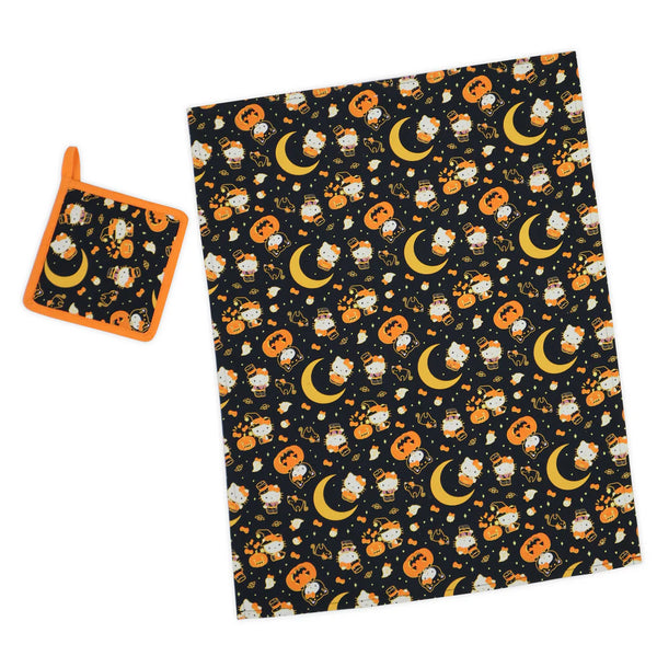 Hello Kitty Spooky Kitchen Towel and Potholder Set