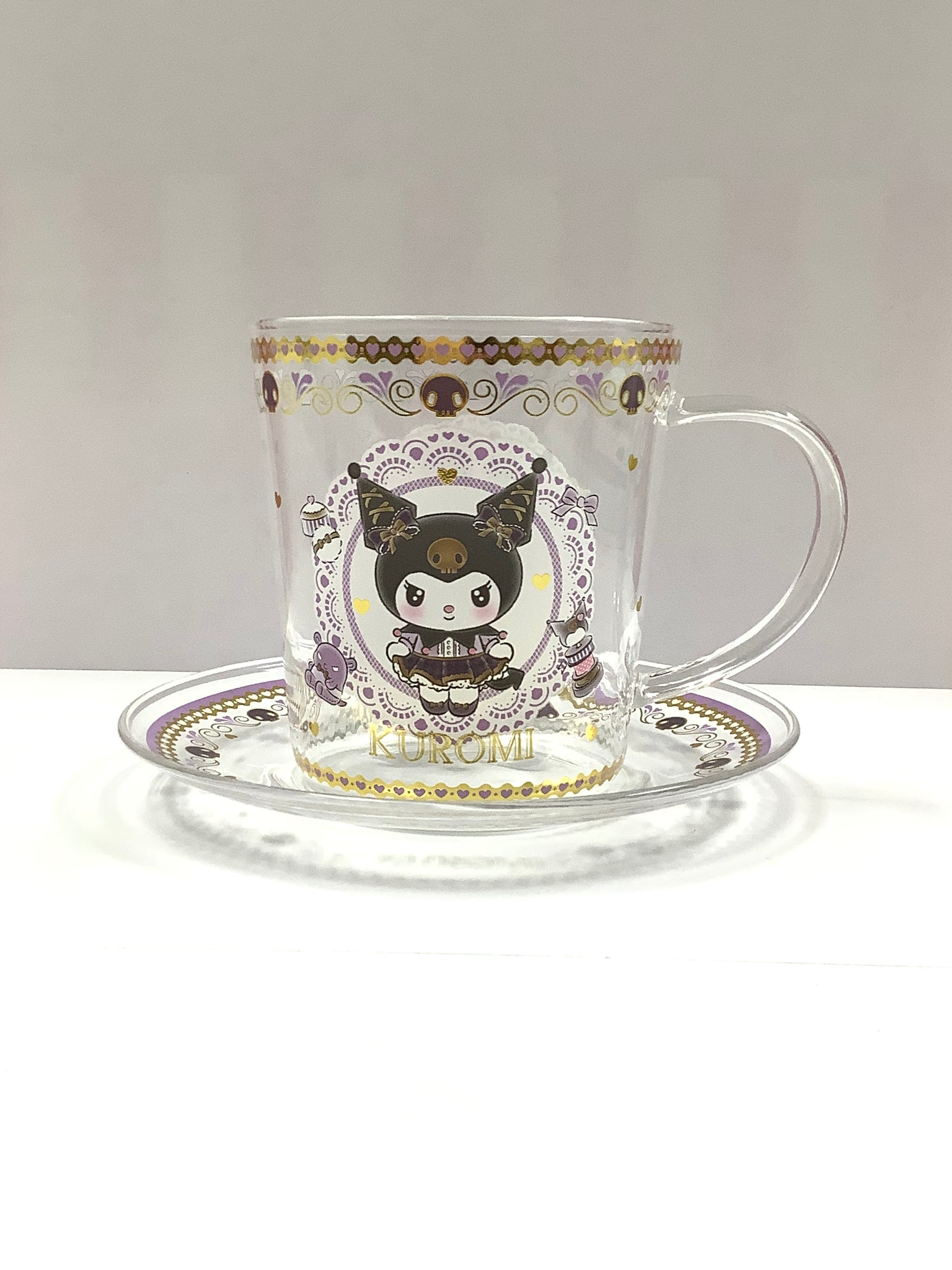 Kuromi Glass & Saucer Set