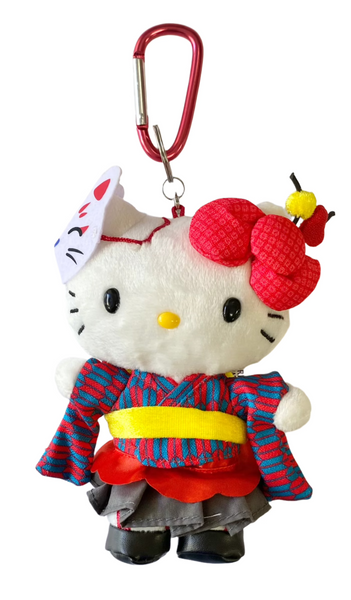 Hello Kitty Japan Girl Modern Kimono Mascot w Carabiner