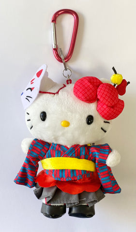 Hello Kitty Japan Girl Modern Kimono Mascot w Carabiner