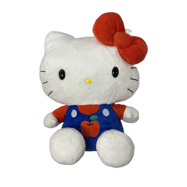 Hello Kitty Classic Blue Overalls Mascot Plush