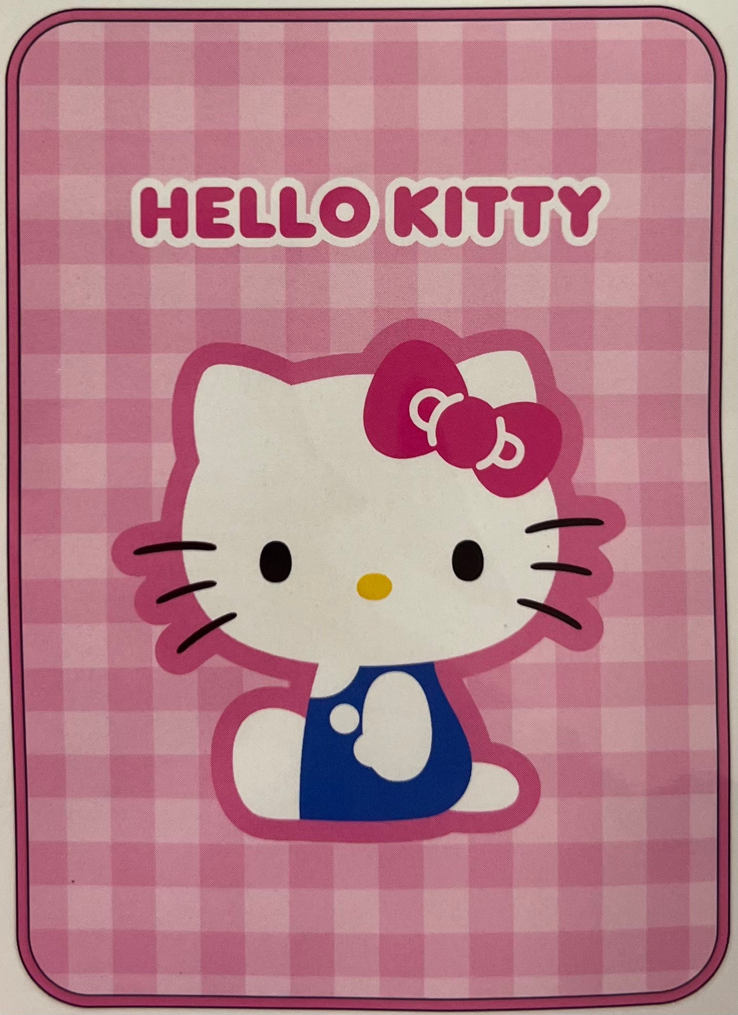 Hello Kitty Interior Gingham Blanket