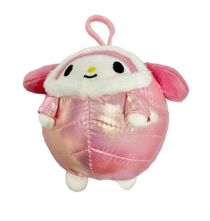My Melody Shiny Hooded Puffer Jacket Mascot Clip On