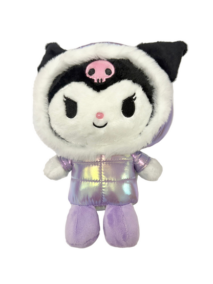 Kuromi Shiny Hooded Puffer Jacket 8" Plush