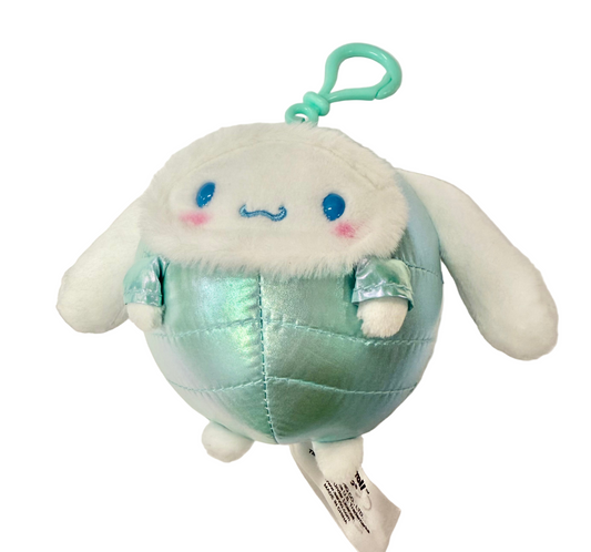 Cinnamoroll Shiny Hooded Puffer Jacket Mascot Clip On