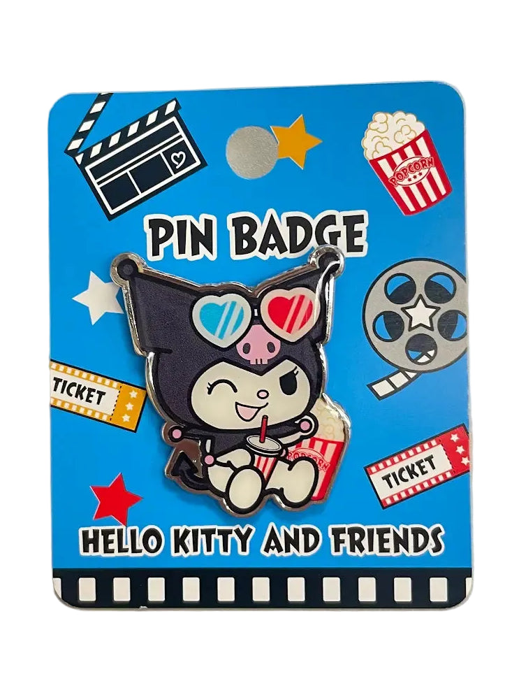 Kuromi Movie Theater Pin Badge