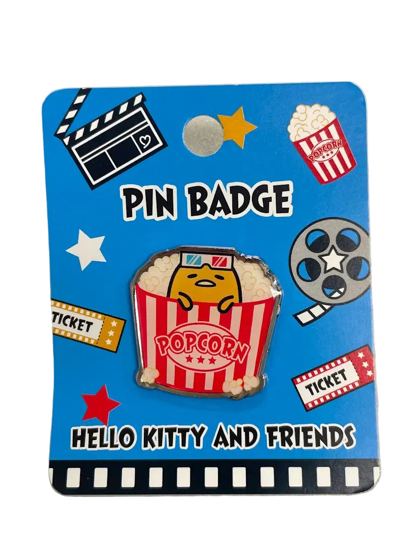 Gudetama Movie Theater Pin Badge
