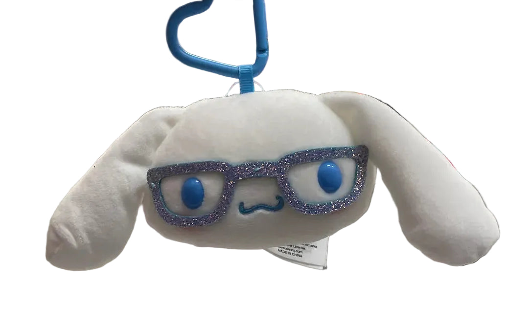 Cinnamoroll Spangle Glasses Face Mascot Carabiner