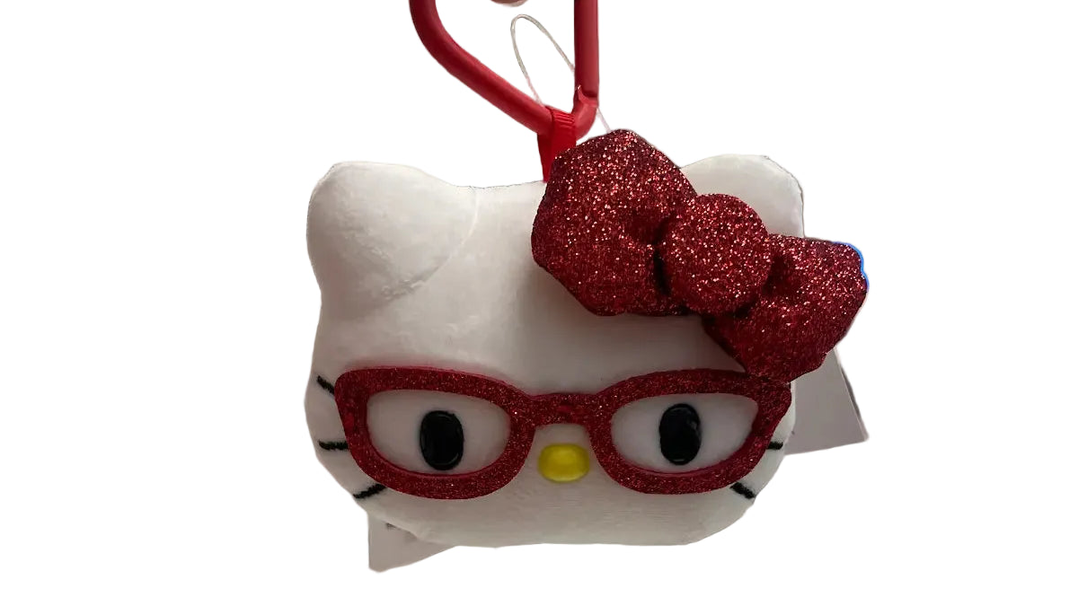 Hello Kitty Spangle Glasses Face Mascot Carabiner