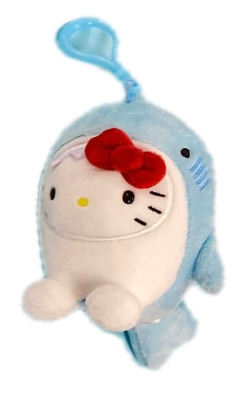 Hello Kitty Blue Shark Mascot Clip On