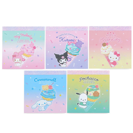 Sanrio Characters Ice Cream Square Memo Pad