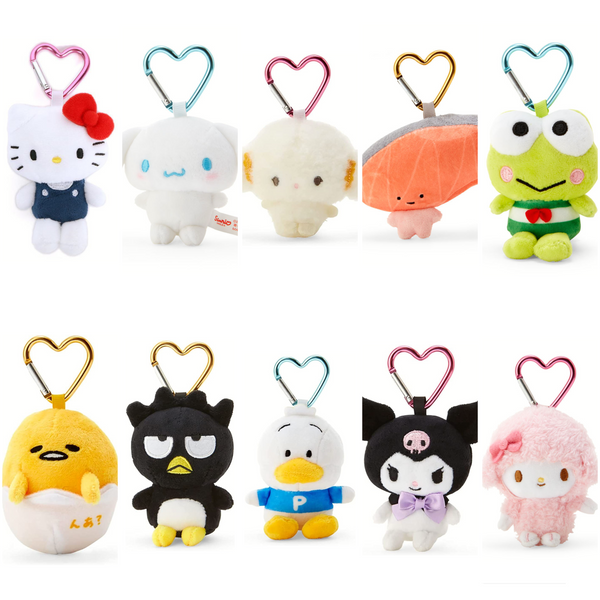 Sanrio Characters Heart Keyring with Mascot