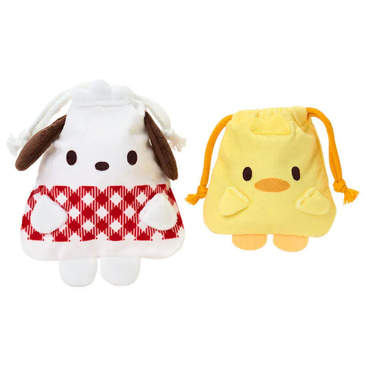 Pochacco Pi-chans Drawstring Bag Set