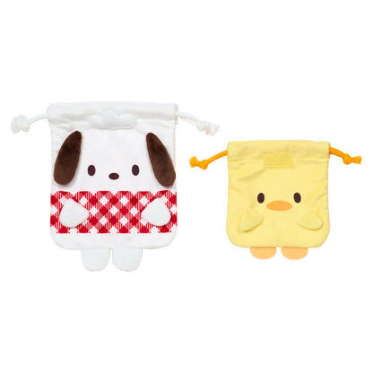 Pochacco Pi-chans Drawstring Bag Set