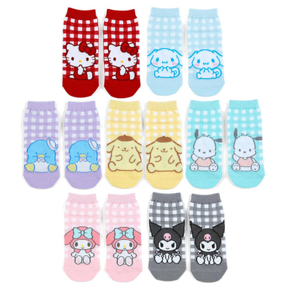 Sanrio Characters Checkered Adult Ankle Socks