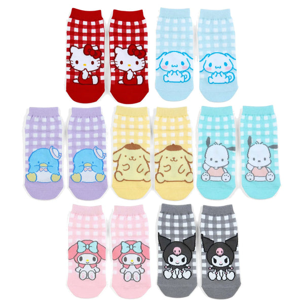 Sanrio Characters Checkered Adult Ankle Socks