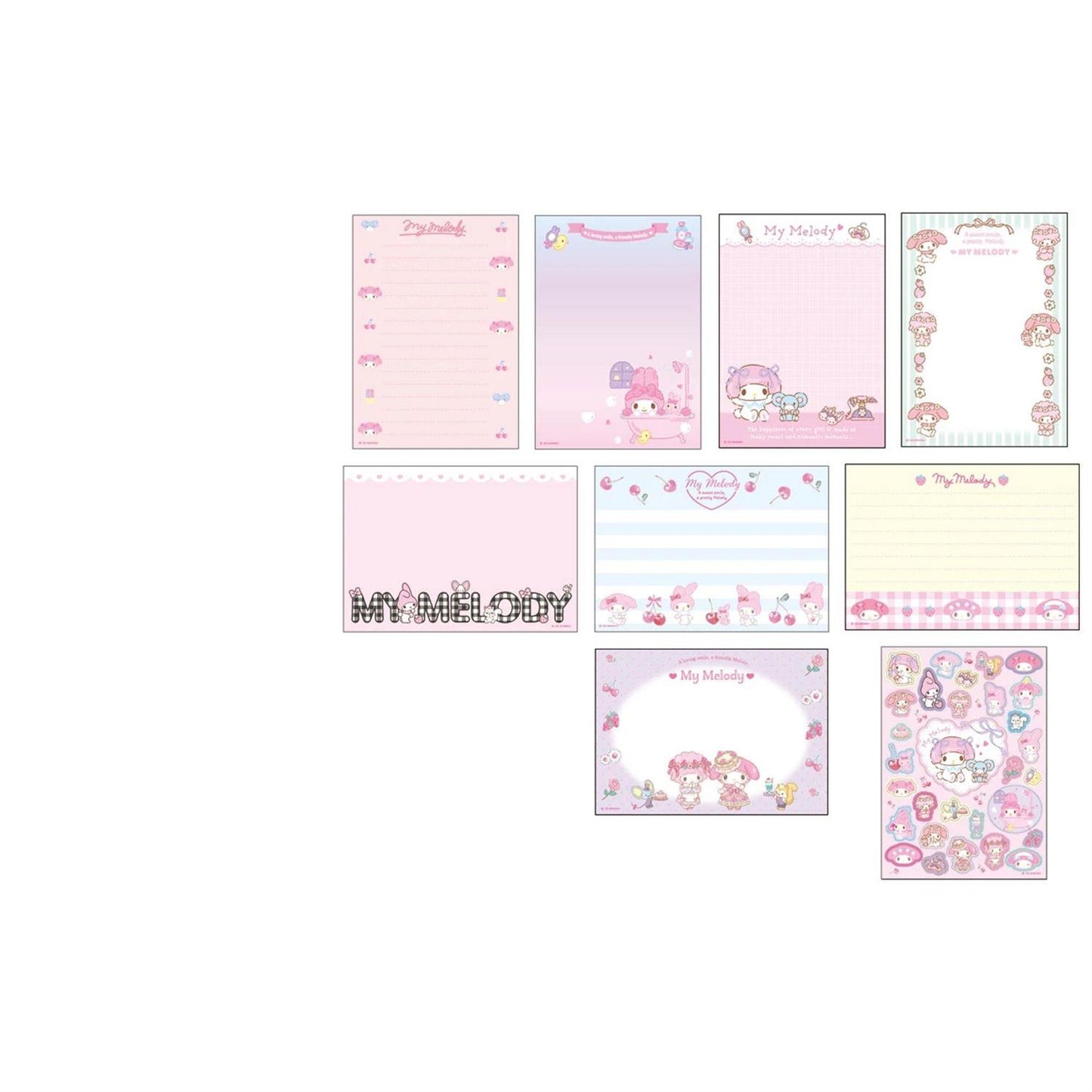 Sanrio Characters 8-Design Memo Pad