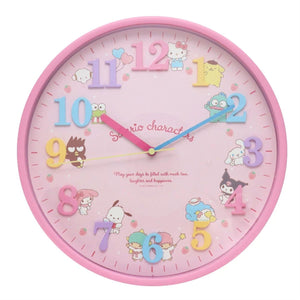 Sanrio Characters Mix Strawberry Wall Clock