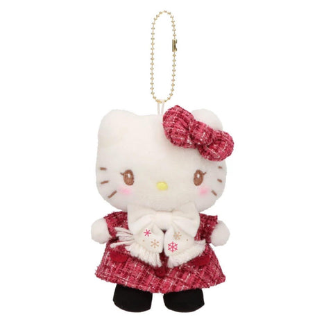 Sanrio Characters Winter Tweed Dress Keychain with Mascot