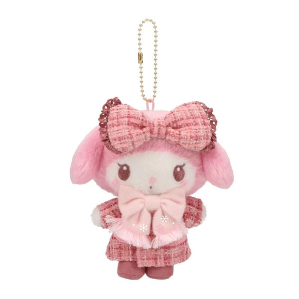 Sanrio Characters Winter Tweed Dress Keychain with Mascot