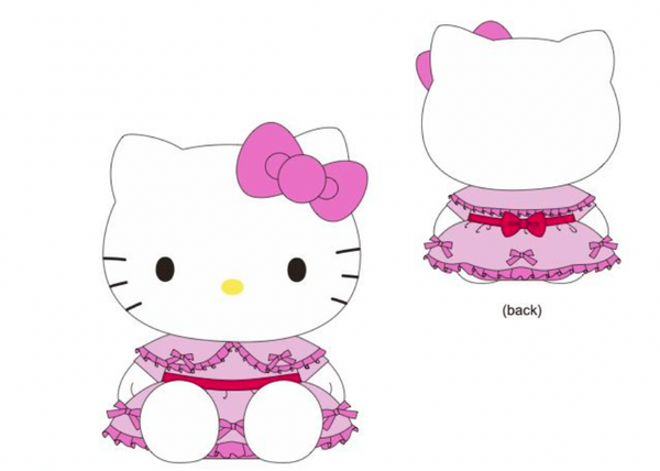 Hello Kitty Pink Dress Plush