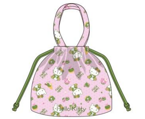 Hello Kitty Matcha Drawstring Bag