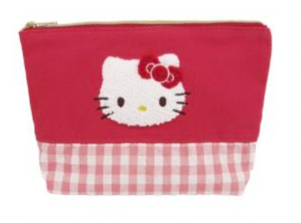 Sanrio Characters Chenille Gingham Pouch