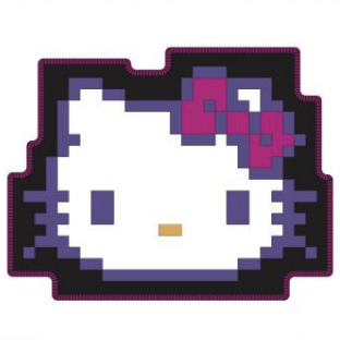 Hello Kitty Pixel Diecut Rug